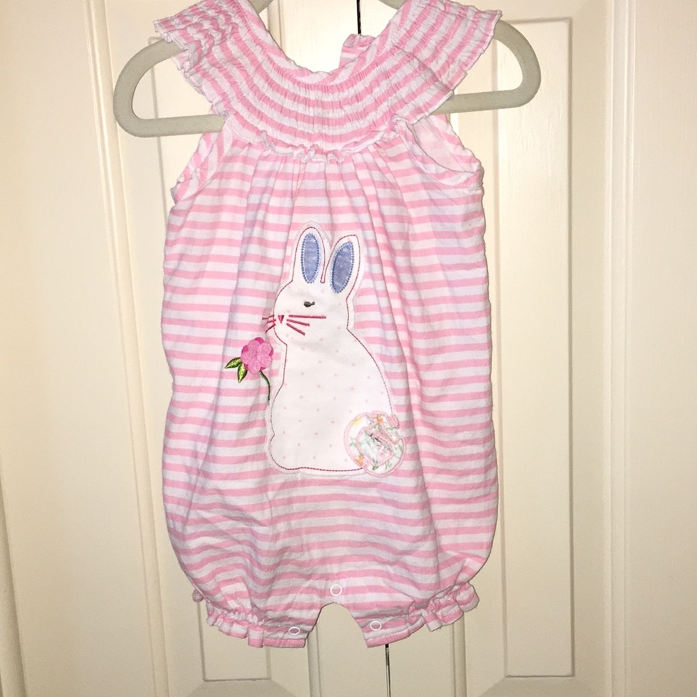 Mud pie Bunny one piece. 12-18 months